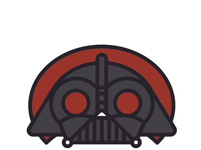 Darth Vader black cute dark side darth vader headshot helmet illustration illustrator mask portrait red eyes star wars starwars