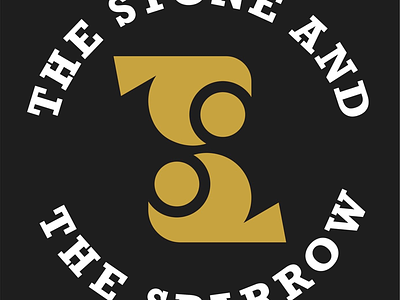 The Stone and the Sparrow band logo band bird branding brown gold illustrator logo monogram music rock s sparrow stone wing wings yellow