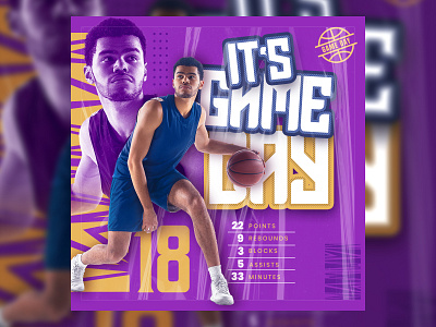 Basketball player social media post ads basketball branding brochure feed flyer graphic design sport