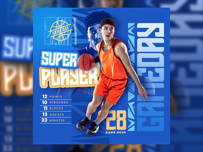 Basketball player social media post ads basketball branding brochure design feed flyer graphic design nba sport