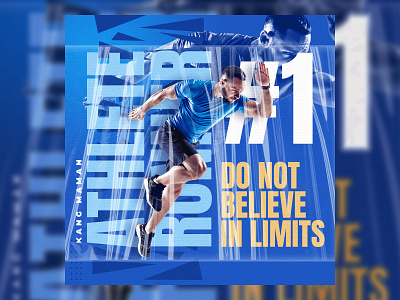 Athlate runner social media post ads athlete branding brochure design feed flyer graphic design run runner sport