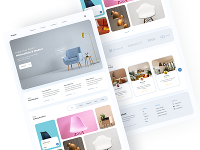 Minimalistic Furniture Landing Page Web UI Kits