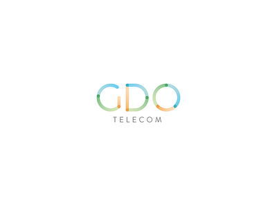 Logotype for GDO Telecom color gradient identity link logo logotype relations telecom