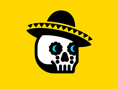 Day of the Dead Skeleton Scull branding design logo