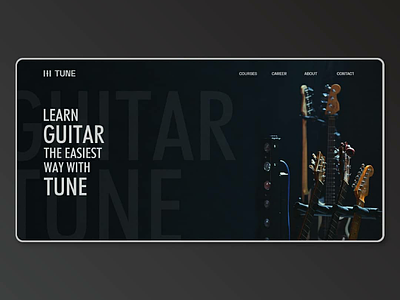 Tune - Guitar learning platform UI Concept app design guitars mobile music product ui ux web