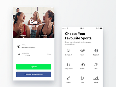 Traina - Onboarding ios iphone mobile network onboarding product social sports ui ui design ux ux design