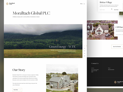 Moralltach Global - Homepage architecture corporate homepage investment landing page minimal portfolio web design