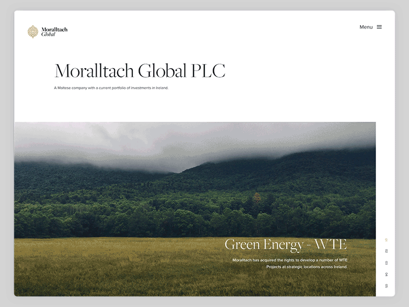 Moralltach - Menu Interaction animation clean corporate design gif interaction menu navigation principle ui ux web