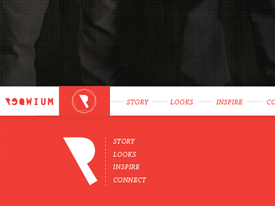 Reqwium Apparel Homepage Concept apparel content flat design homepage illustrator navigation red startup vectors website