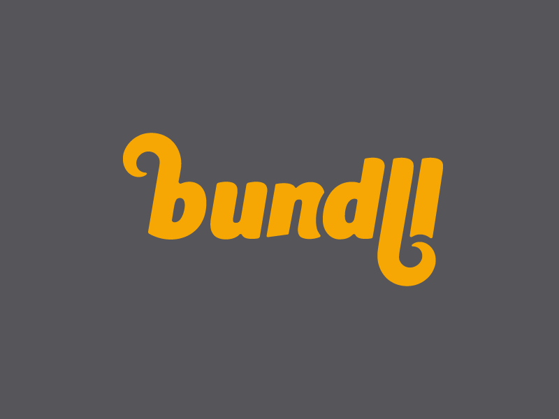 Bundll Custom Type custom type logo orange grey branding custom typography start-up