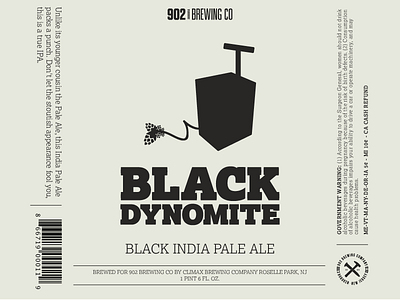 902 Brewing Co Bottle Label beer black brewing clean flat illustrator ipa microbrew one color simple