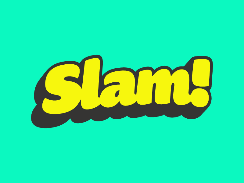 Slam Type illustrator mark vector type yellow sea foam slam typography