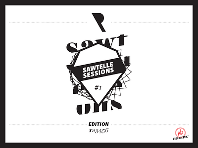 Sawtelle Sessions Insert black illustrator screen printing t shirt type white