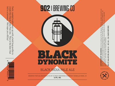 902 Brewing Co. Label Concept beer black concept craft beer drink local free time label microbrew orange small business update