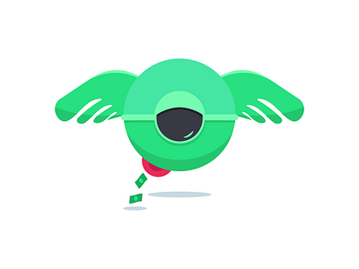 Watchful Eye v2 creature eye freelance green illustrator logo mark monster update vector wip