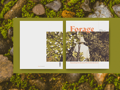 Forage Magazine branding design magazine mockup print print design typography ux