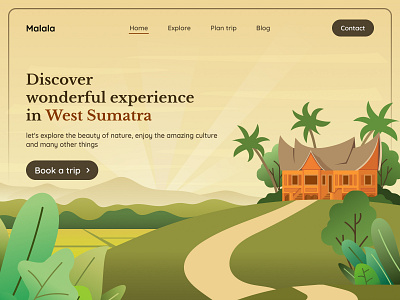 Malala 🌄 • Tour Agency Website exploration minang sumatra barat tour travel ui web