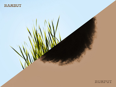 Rumput/Rambut concept grass hair illustration indonesia indonesian rambut rumput
