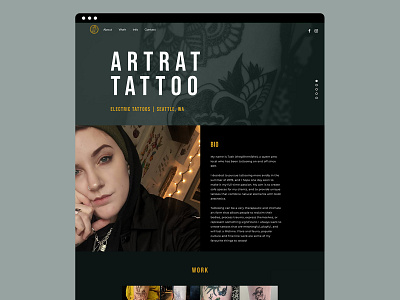 Art Rat Tattoo Website layout tattoo tattoo art tattoo artist tattoos website