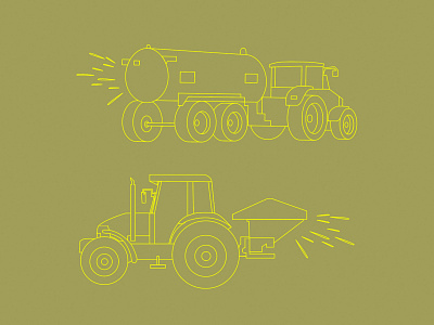 Farm Trucks farm farming illustration outlines tractor trucks