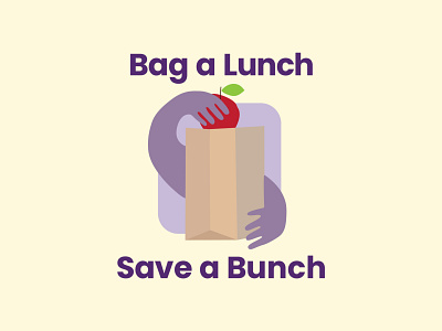 Bagged Lunch Sketch brown bag food illustration illustrator logo lunch sketch