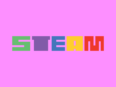 STEAM Bob Square Pants logo steam stem type wordmark