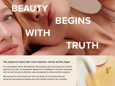 About Us Page Layout Exploration beauty beauty product layout layout design layout exploration skincare website