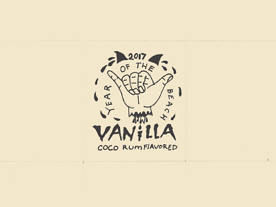 Vanilla Label Sketch illustration logo sketch