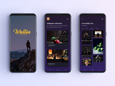 Wallin - Your daily advisor app gallery list mobile ui