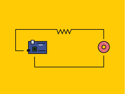 Gizmo Gadget Thumbnail circuitry doughnut intel intel galileo yellow