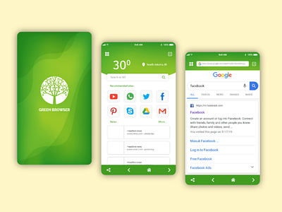 Green browser_ui design