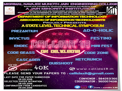 CALLIDA'18 Official Poster 2