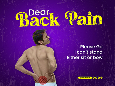 Back Pain Poster Design back pain clean poster design corporate poster design creative poster design pain pain poster design pain relief poster poster design