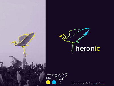 Heron IC logo design