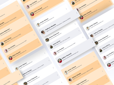Responsive Minimal Contact List UI Design
