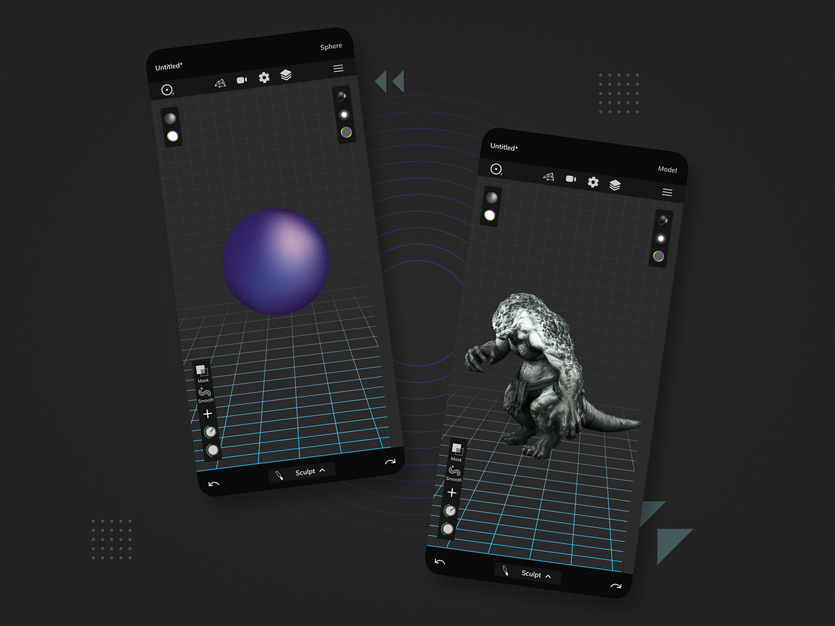 Sculpting 3D Modelling App UI Design by Muntasir Billah 🖌 on Dribbble