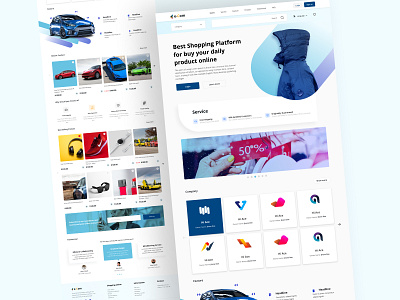 E-Commerce Logistic Service Landing Page UI Design