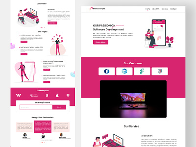 Portfolio Landing Page Design | Agency Landing Page UI Design