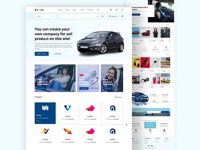 E-Commerce Logistic Service Landing Page UI Design