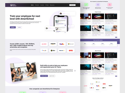 Edu-Tech Enterprise Section | Enterprise Landing Page UI Design