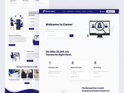 Minimal Career Website UI Design | Career Web UI Design