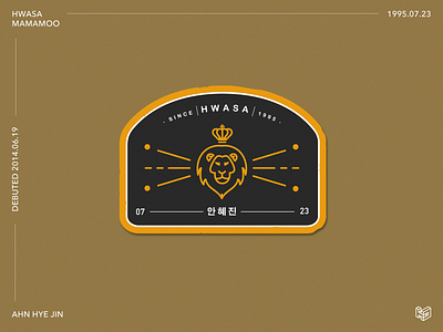 Minimalist Patch Design (Hwasa Ver.) 2d design illustration lineart lion logo minimalist patches vector