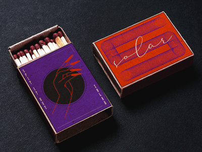 solar matchbox set 2d design graphic art illustration lineart linework logo matchbox matches minimalist vector