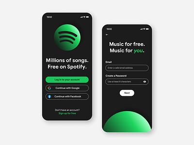 Daily UI 001 - Spotify Sign Up form login sign up spotify ui ux