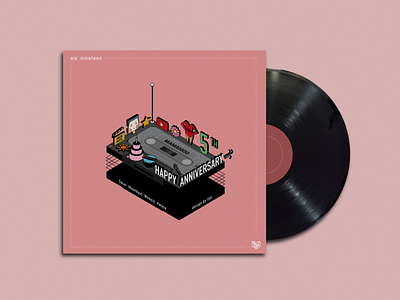 Mamamoo's 5th Anniversary 3d album album art anniversary design graphic art illustration isometric logo minimalist music vector vinyl