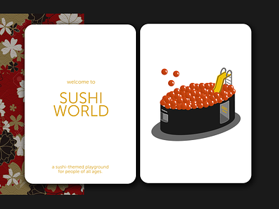 Sushi World 3d design graphic art illustration isometric japanese japanese food minimalist sushi