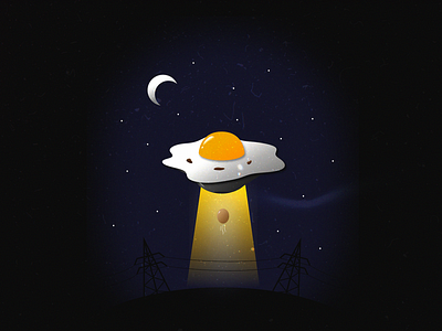 Egg-lien UFO 2d design eggs graphic art illustration minimalist ufo vector vector illustration