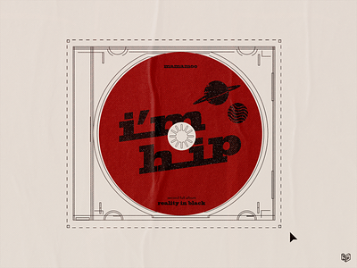 'i'm hip' cd 2d album album art cd cd cover design graphic art illustration minimalist text text design type typography vector