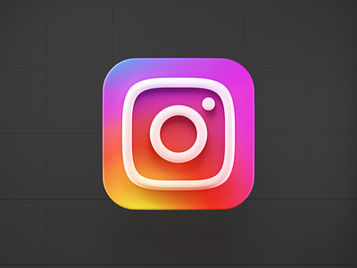 Instagram 3D icon concept