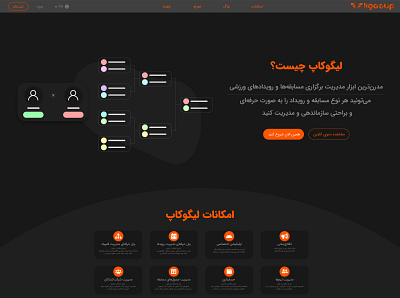 Dark theme Lgocup ui ux webdesign